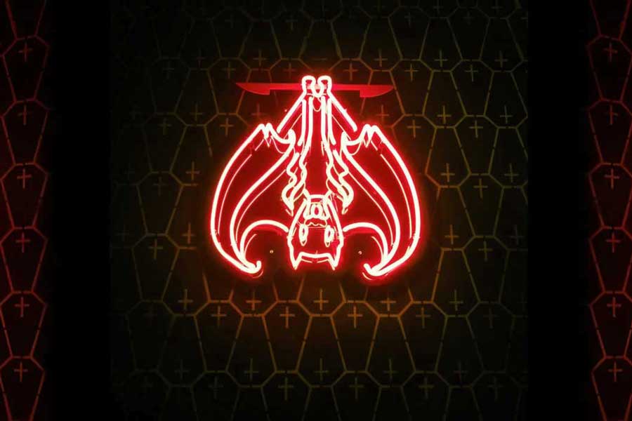 Neon bat sign