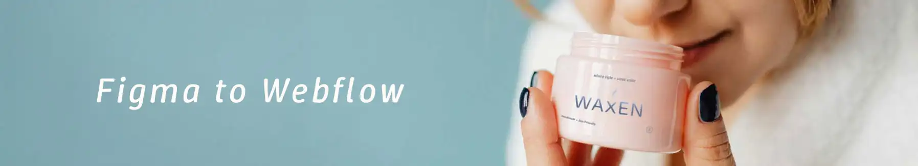 Woman smelling candle banner