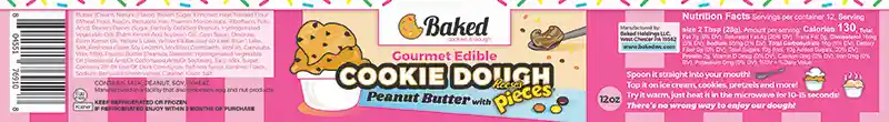 Label for a jar of cookie dough.