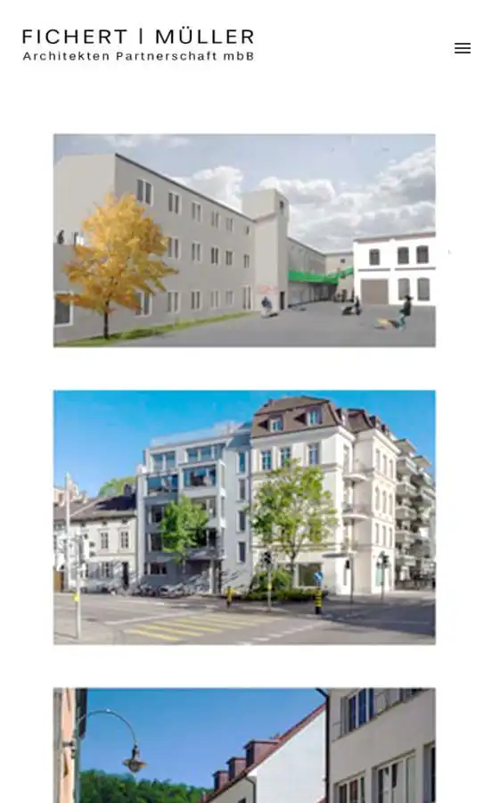 Mobile view of architecture landing page.